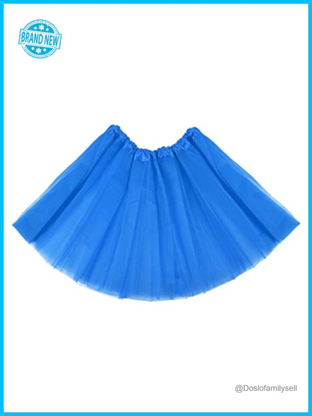 Yolev Women's Tulle Tutu Skirt Knee-Length Bubble Hem Elastic Waist